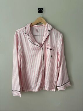 Victoria's Secret Pink & White Striped Pajama Top